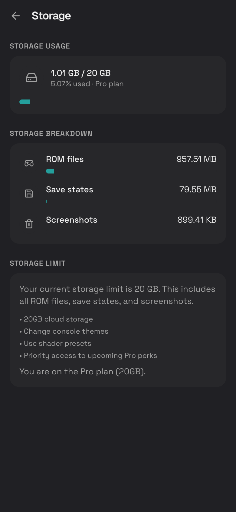 Step 1: Storage settings