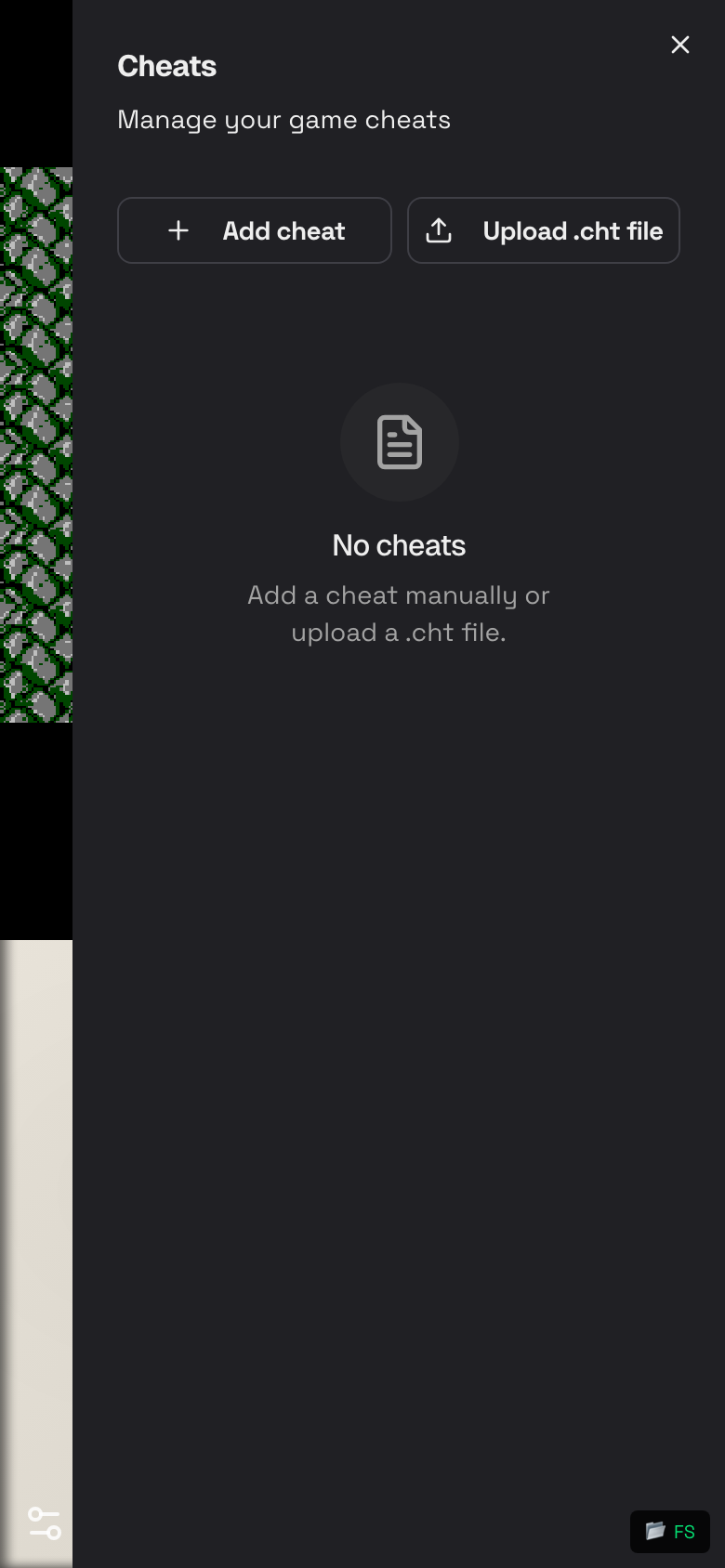 Step 11: Cheats sheet with upload button