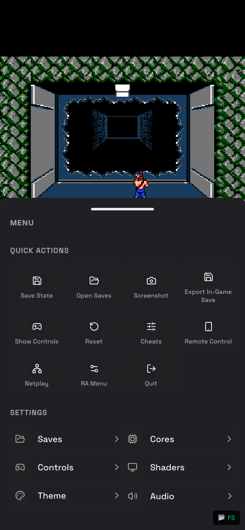 Step 9: In-game settings menu