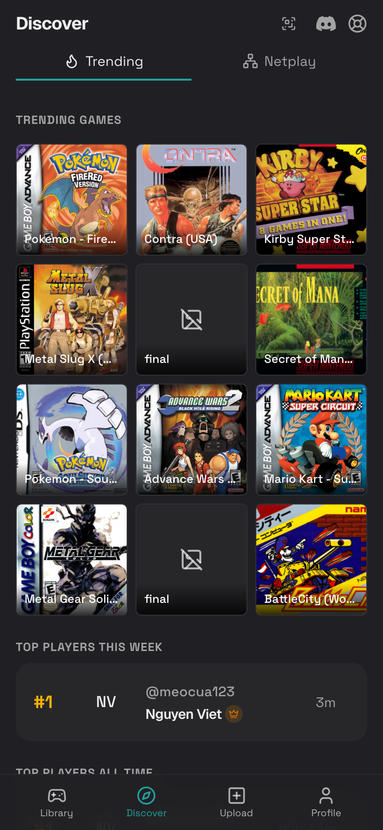 Step 4: Top Players section