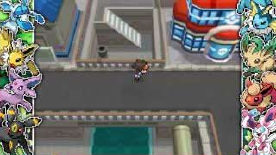Urban street and Pokemon Center area in the Blinding White Plus showcase