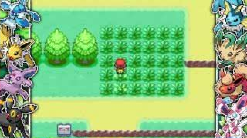 Trainer on a grassy Kanto route in Pokemon Bubble Blue