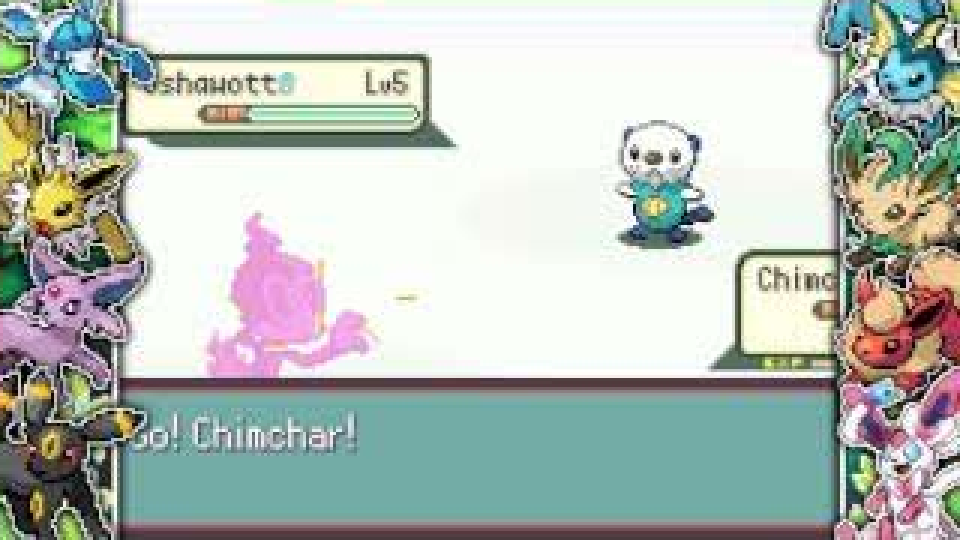 A battle in Pokemon Fluvio showing its modern-styled GBA interface