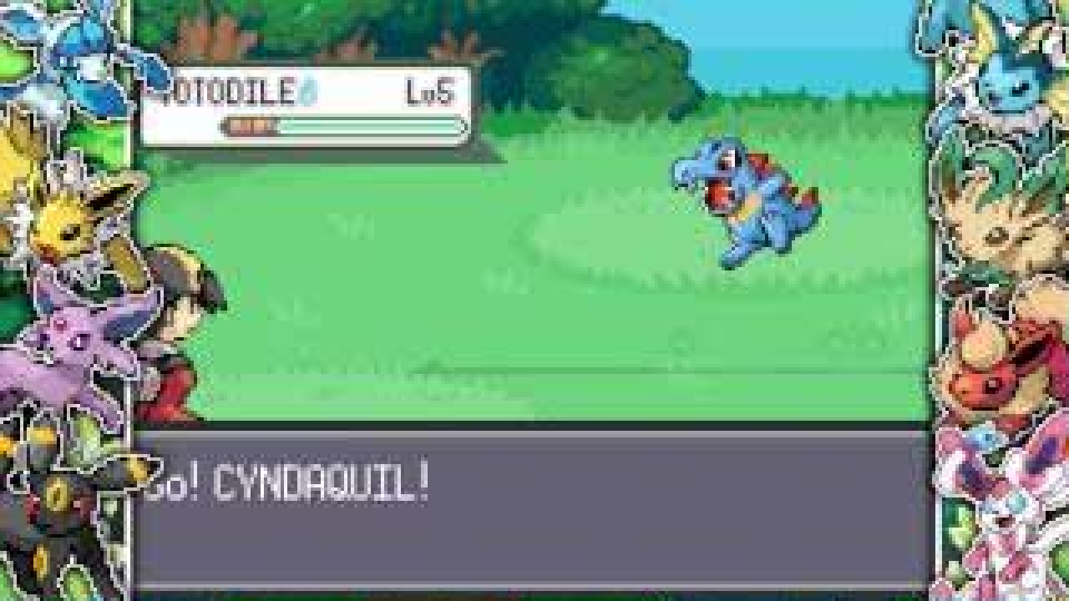 Battle scene from the Heart and Soul GBA showcase