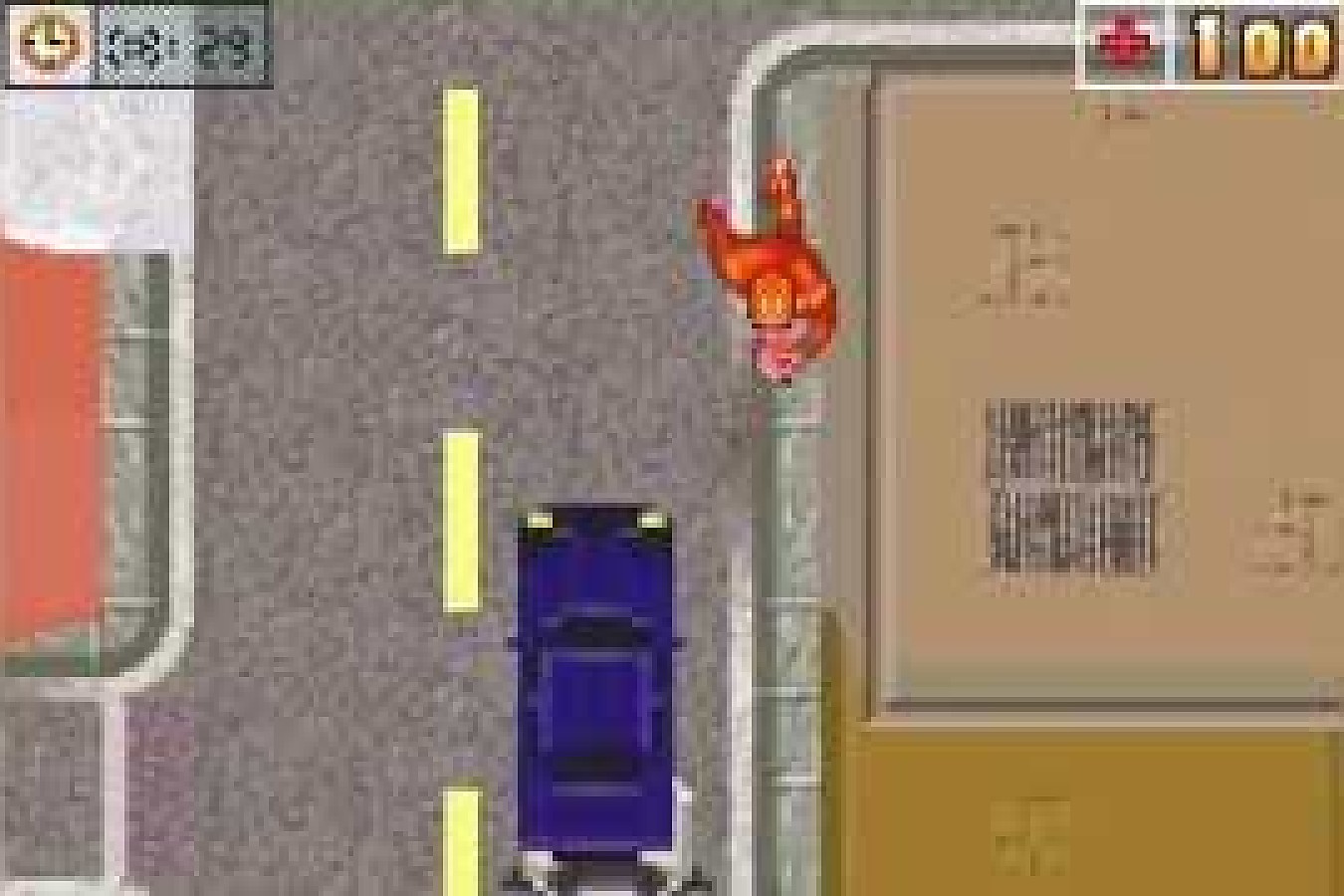 Urban Yeti sends its unlikely hero across a chaotic city in search of a mate Urban Yeti top-down city exploration gameplay on Game Boy Advance