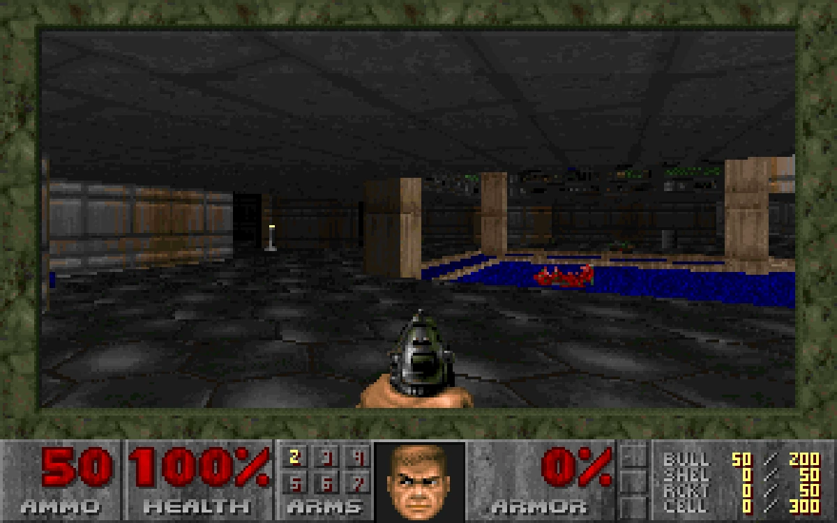 Doom's opening room restored after a fresh Rebit launch