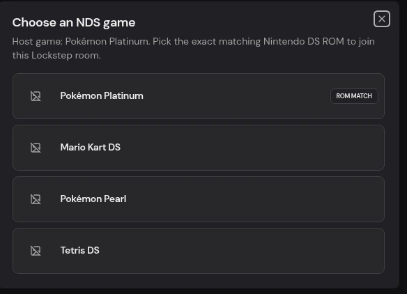 Rebit game picker offering Pearl while the host game is Platinum