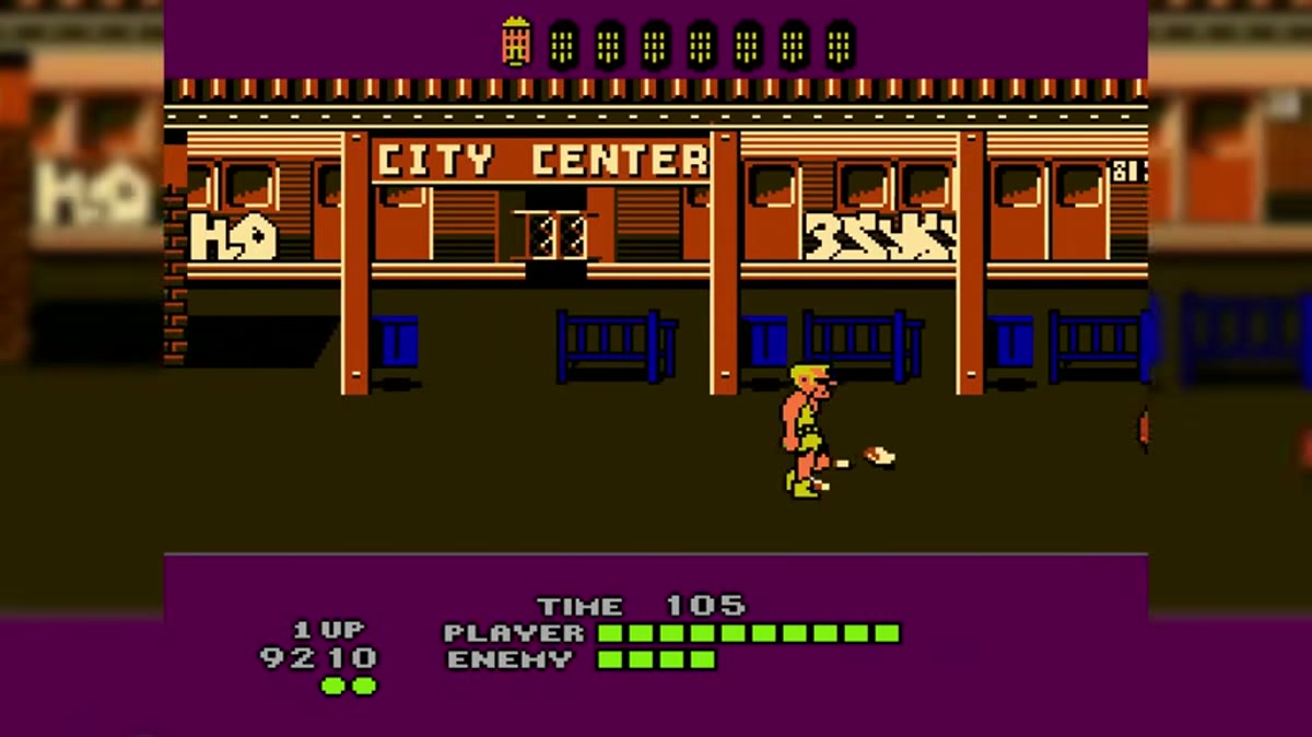 Bad Street Brawler NES street fight screenshot