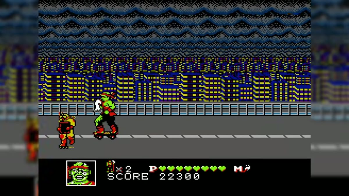 Toxic Crusaders NES side-scrolling action screenshot