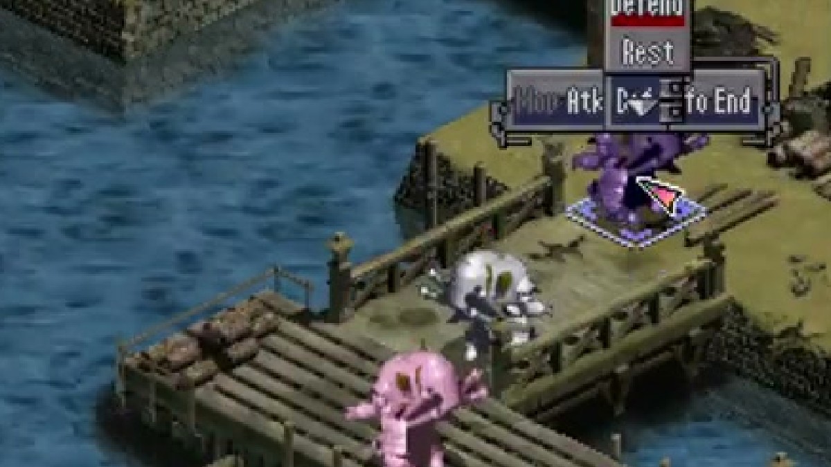 Sakura Wars Sega Saturn tactical battle screenshot