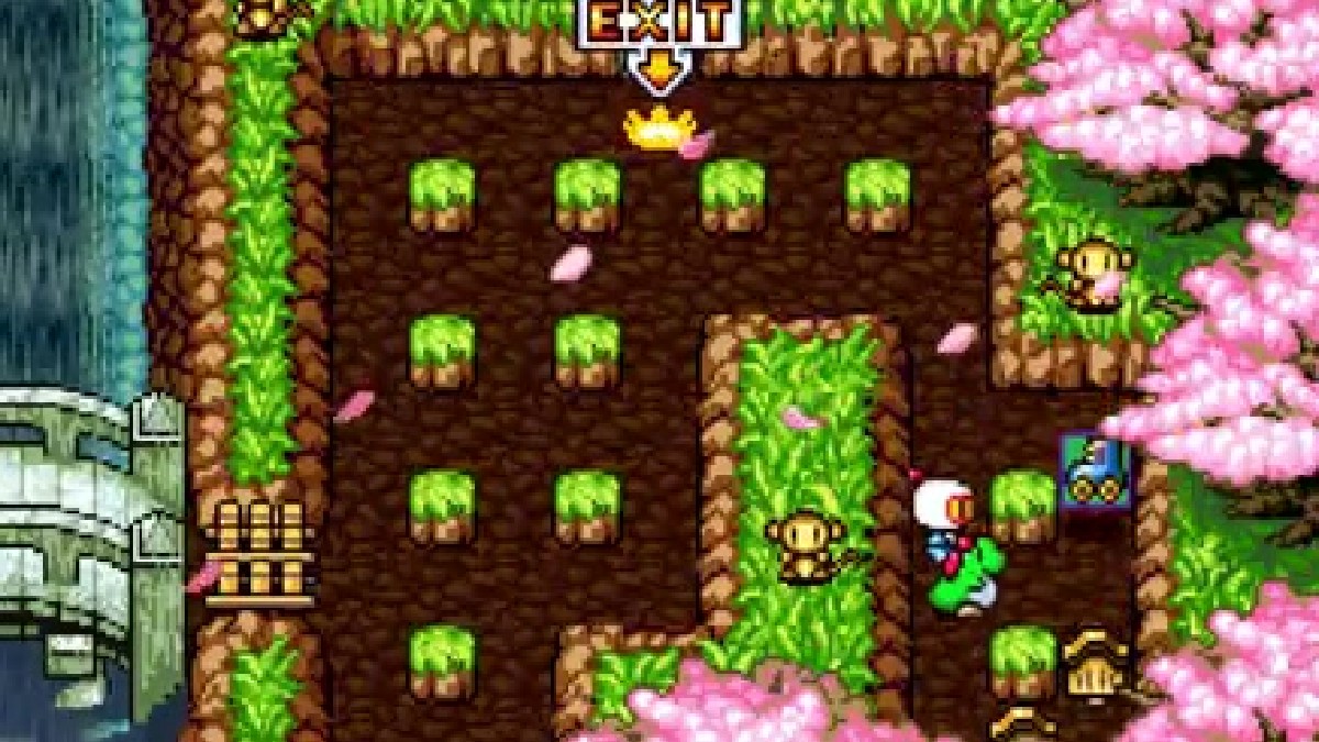 Saturn Bomberman colorful multiplayer maze screenshot