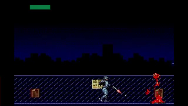 RoboCop versus the Terminator in-game scene