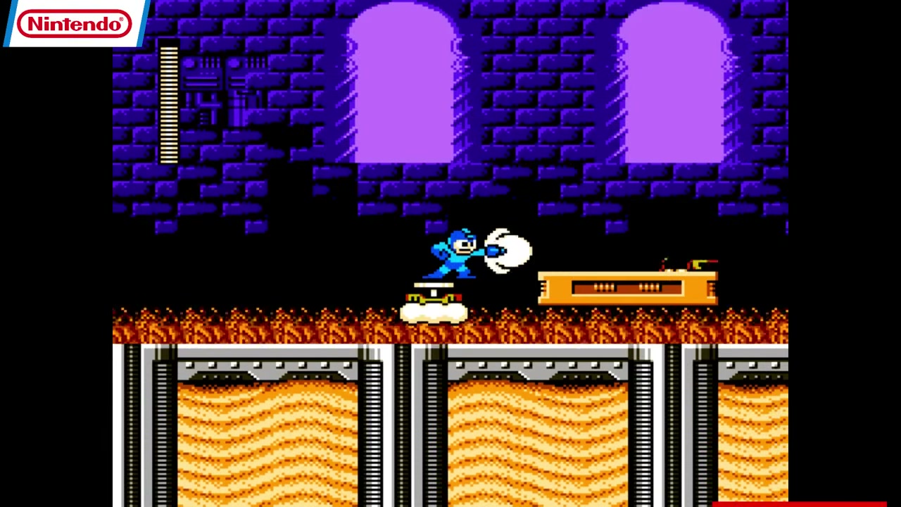 Source video frame: Mega Man 6 segment Mega Man 6-era late-NES polish and readability