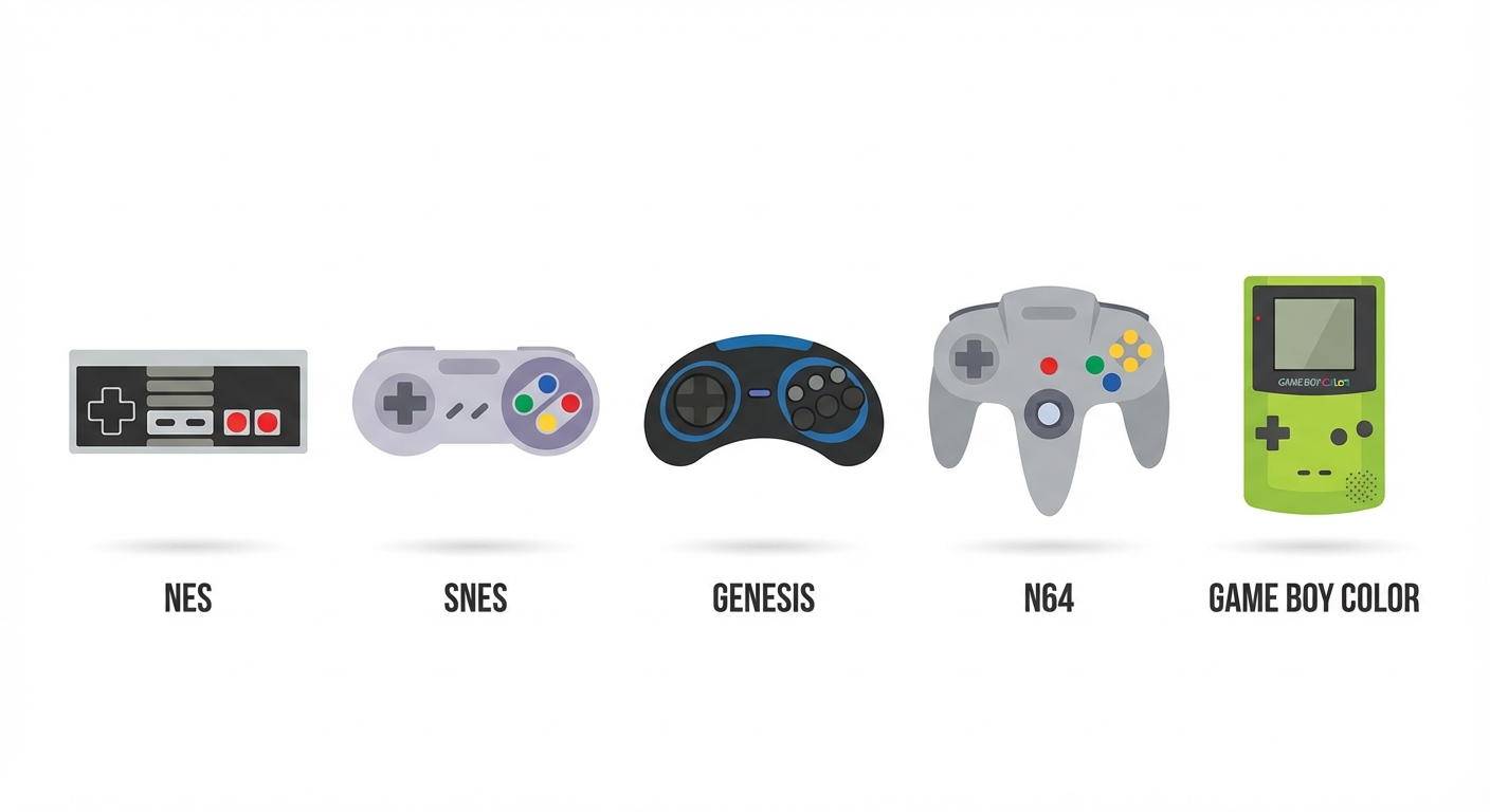 Supported retro game consoles