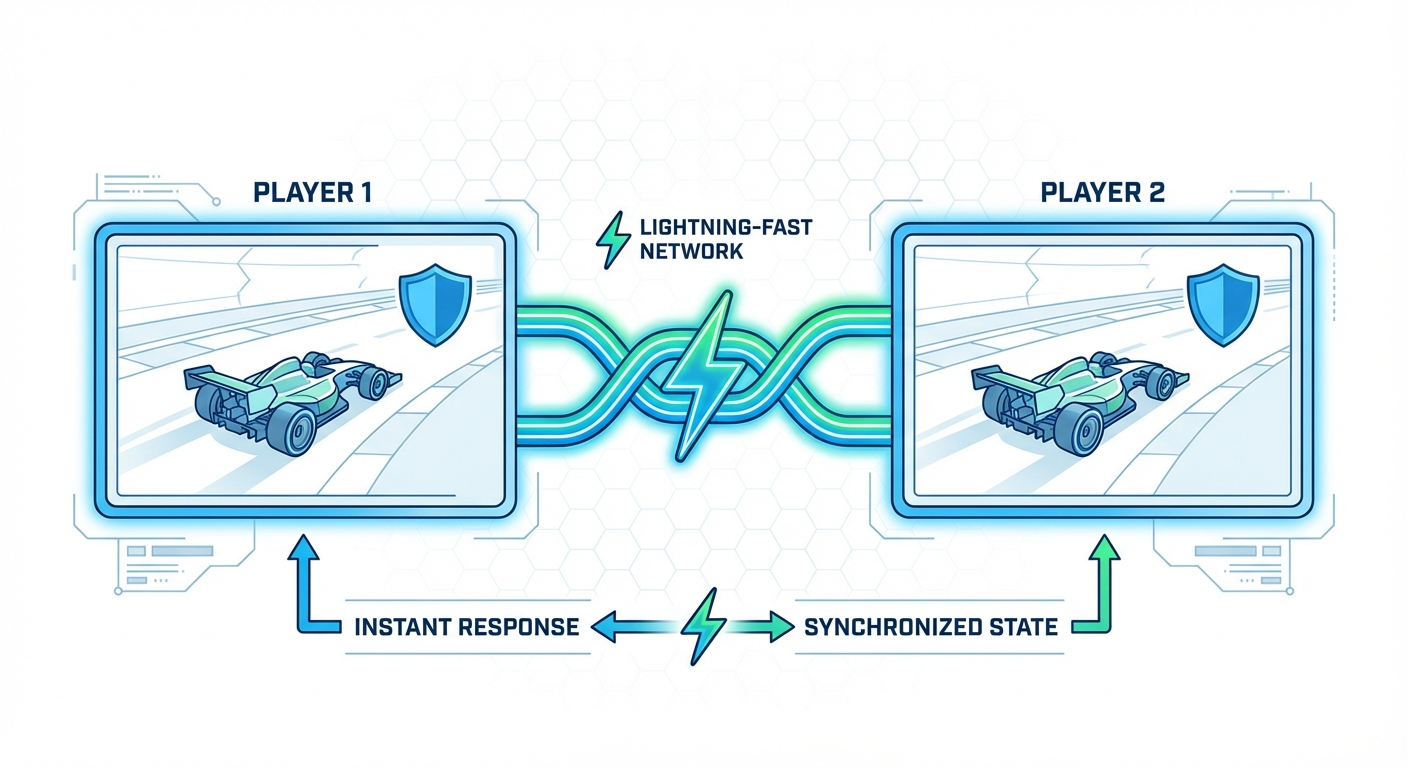 Low-latency WebRTC technology illustration