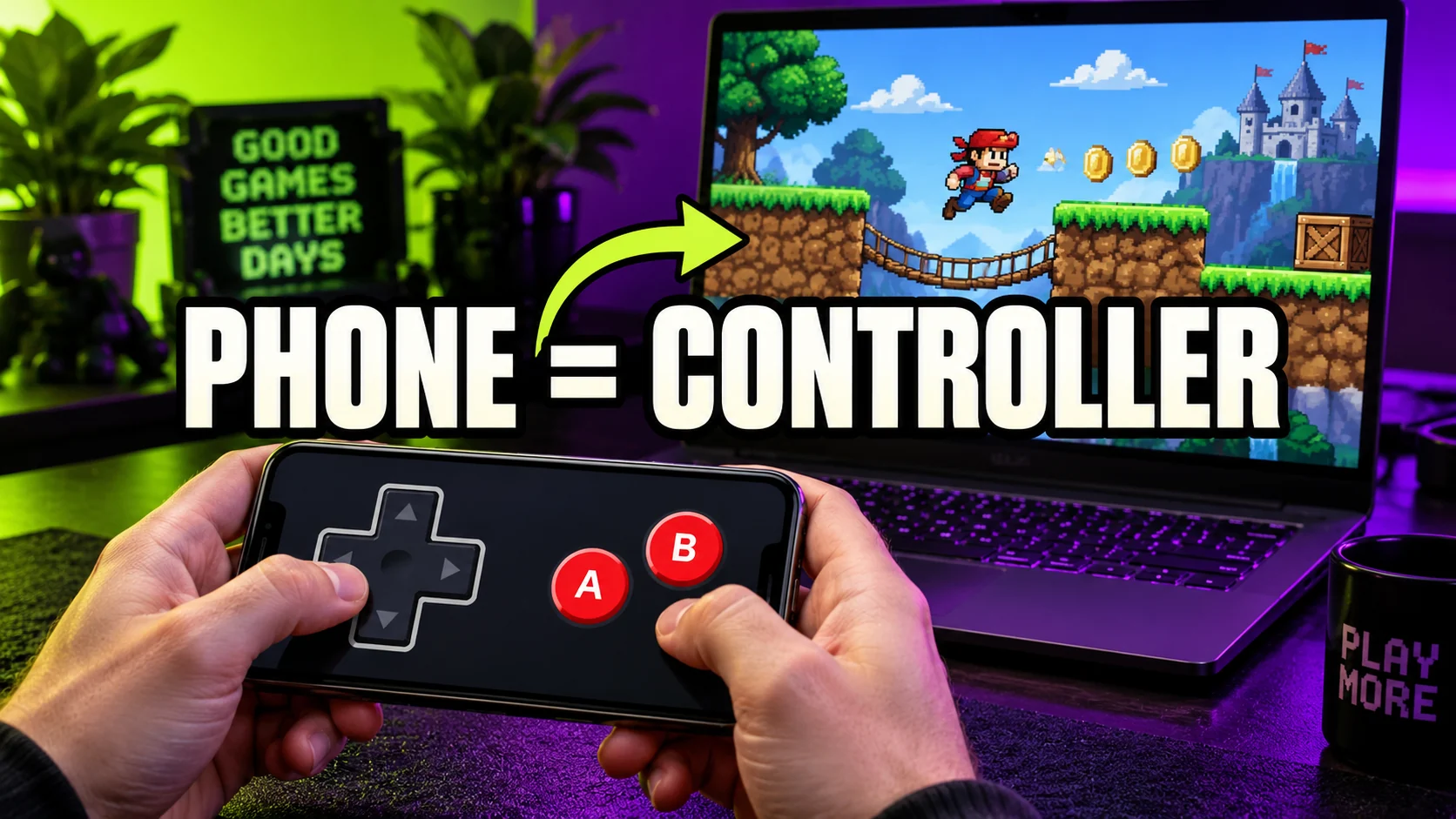 Use Your Phone as a Retro Game Controller on Another Screen