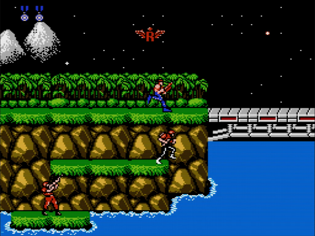 Contra with the Classic CRT shader